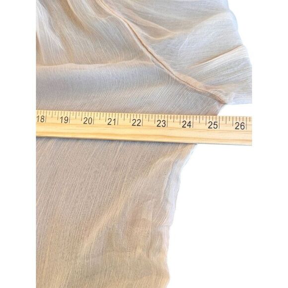 NWT J. Crew Ruffle Button-Up Shirt in Crinkle Chiffon Sz 14 Pale Pink OP $138 - Picture 8 of 12